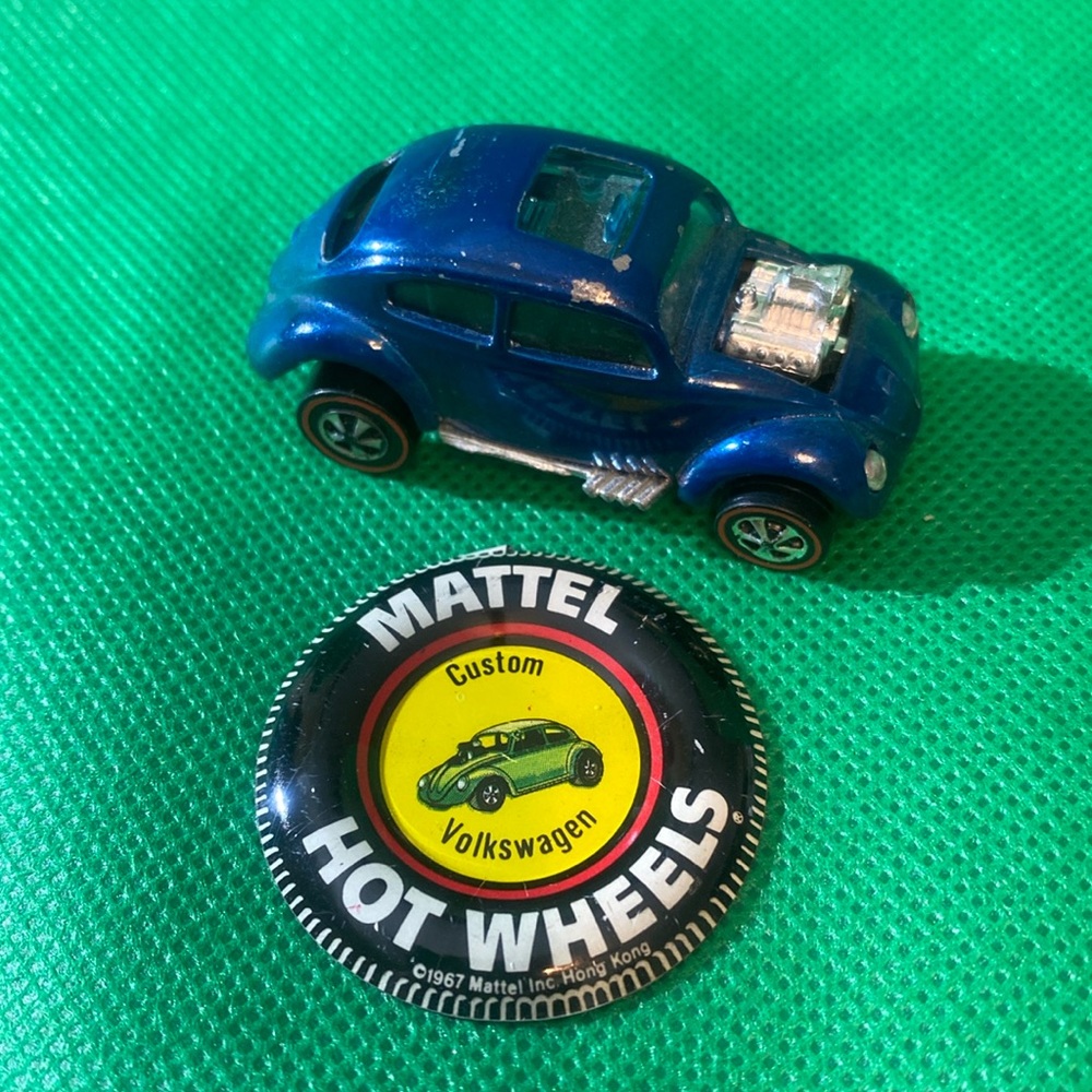 Redline-Vintage Blue Custom Volkswagen- 1967 Mattel Inc-Hong Kong